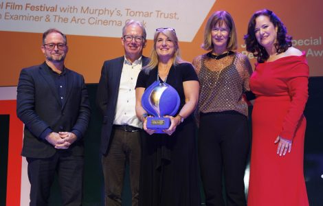 Simon O'Connor, Chair of the judging panel, Donal Daly, Future Planet, Fiona Clark, Cork International Film Festival, Maeve O'Shaughnessy, Tomar Trust & Louise O'Reilly, Business to Arts